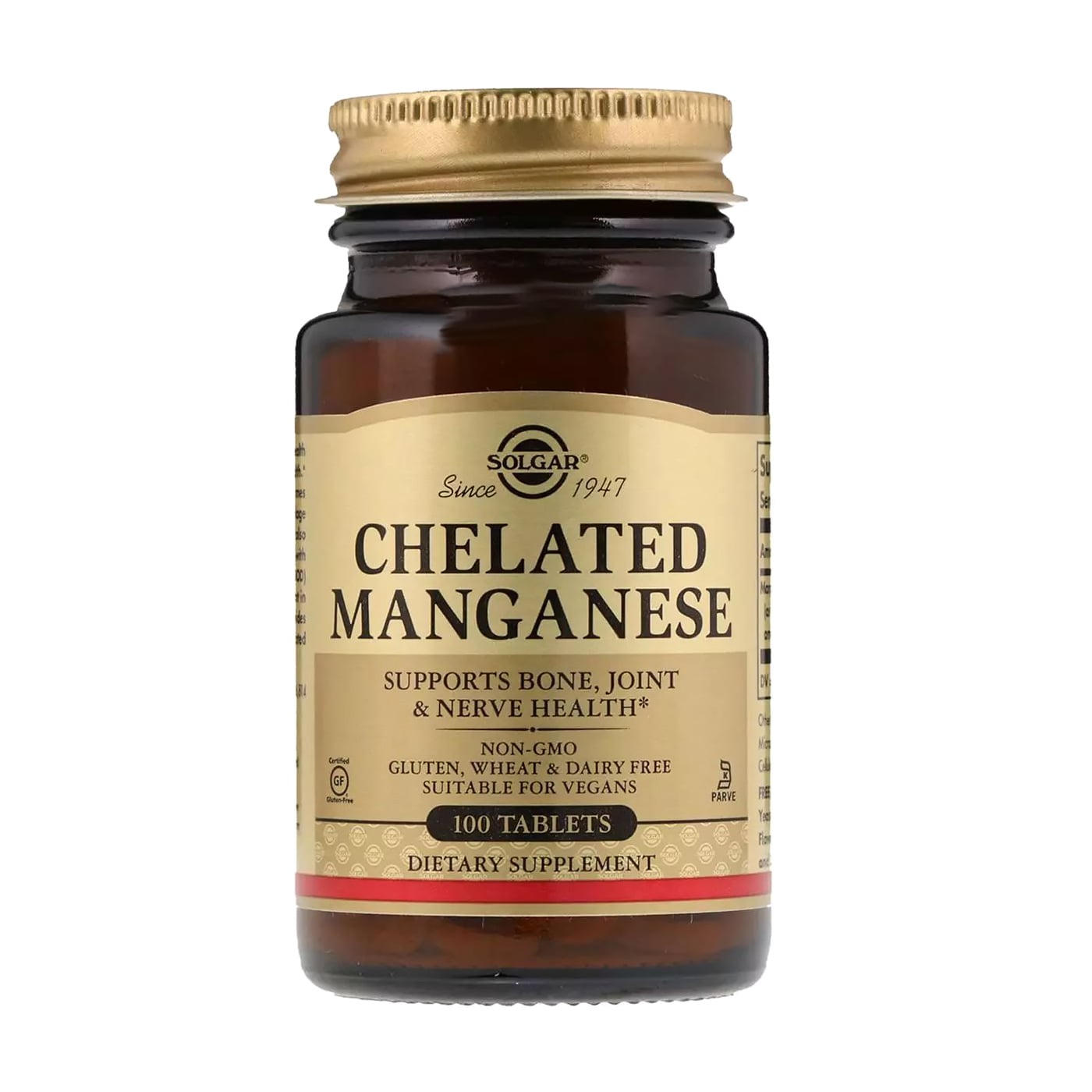 Уцінка! Марганець Solgar Chelated Manganese, 100 таблеток